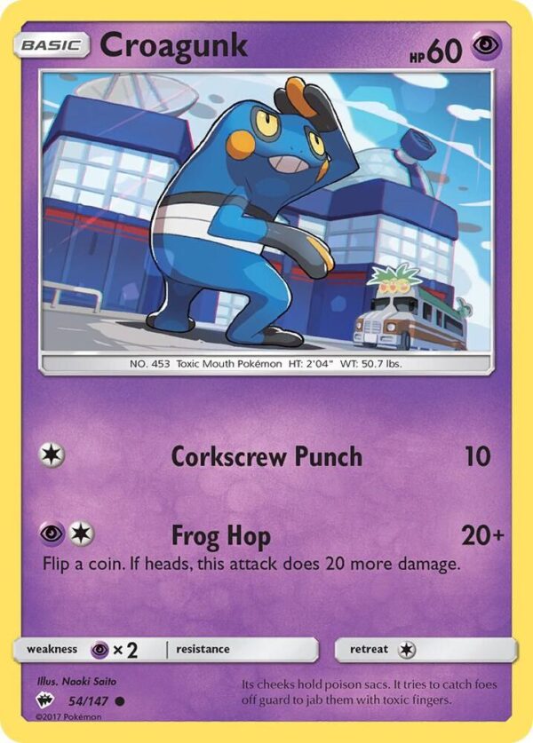 Croagunk 54/147 Normal SM – Burning Shadows