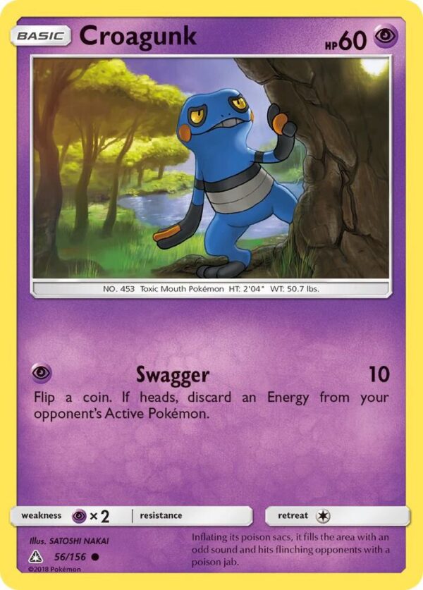 Croagunk 56/156 Normal SM – Ultra Prism