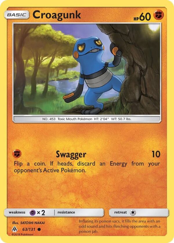 Croagunk 63/131 Normal SM – Forbidden Light