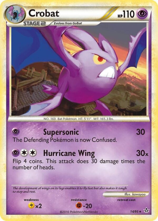 Crobat 14/95 Reverse Holofoil Unleashed Crobat 14/95 Reverse Holofoil Unleashed
