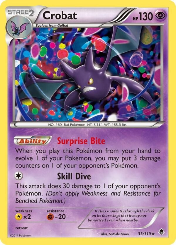 Crobat 33/119 Reverse Holofoil XY – Phantom Forces