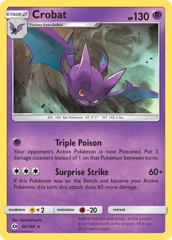 Crobat 56/149 Holofoil SM Base Set Crobat 56/149 Holofoil SM Base Set
