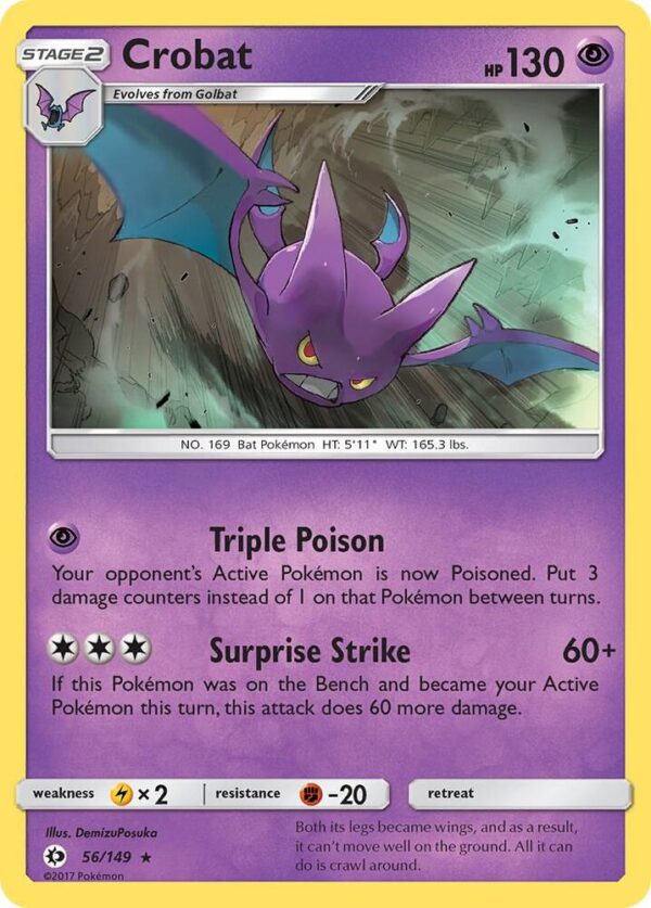 Crobat 56/149 Reverse Holofoil SM Base Set Crobat 56/149 Reverse Holofoil SM Base Set