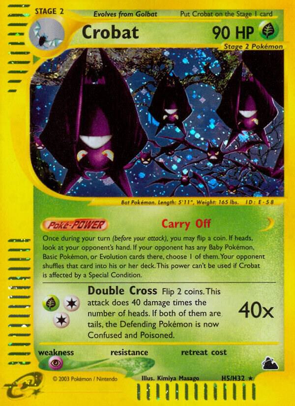 Crobat (H5) H05/H32 Holofoil Skyridge Crobat (H5) H05/H32 Holofoil Skyridge