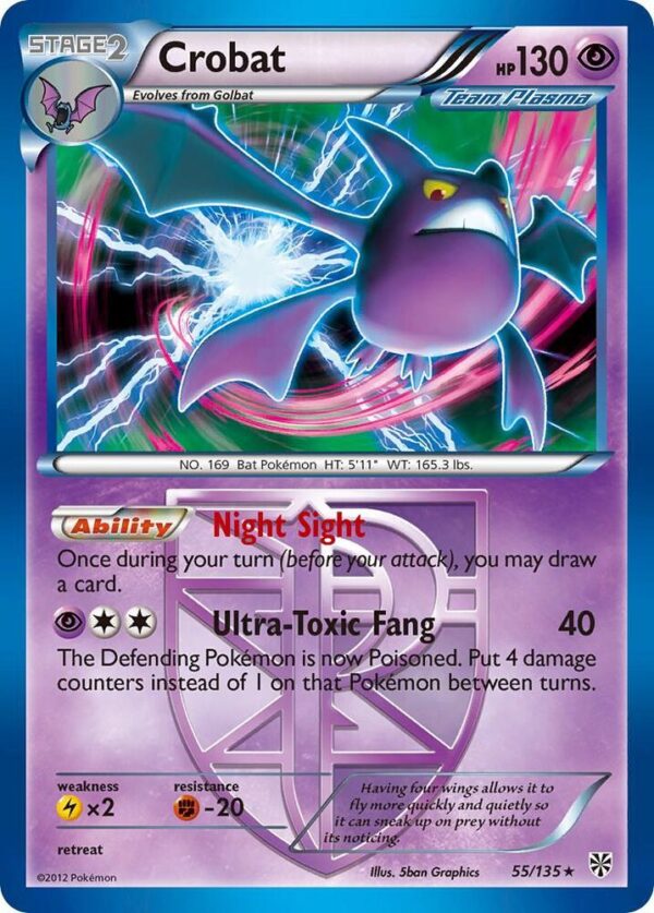 Crobat (Team Plasma) 55/135 Holofoil Plasma Storm