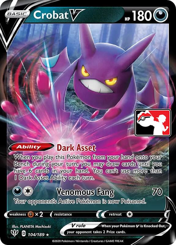 Crobat V 104/189 Holofoil Prize Pack Series Cards