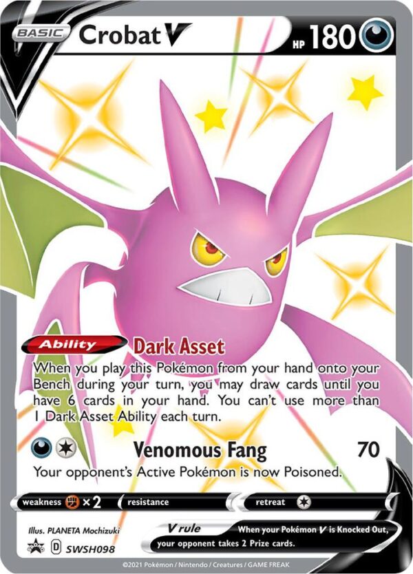 Crobat V SWSH098 Holofoil SWSH: Sword & Shield Promo Cards Crobat V SWSH098 Holofoil SWSH: Sword & Shield Promo Cards