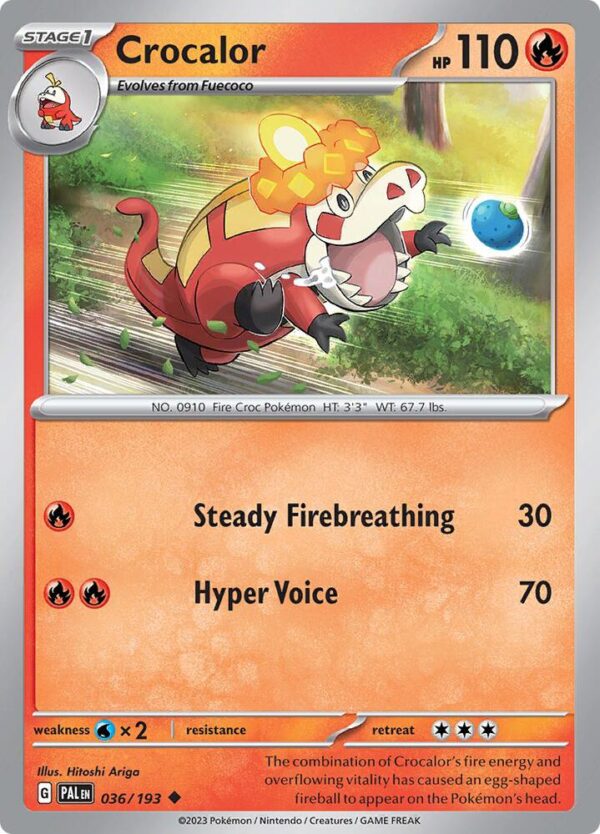 Crocalor 036/193 Normal SV02: Paldea Evolved