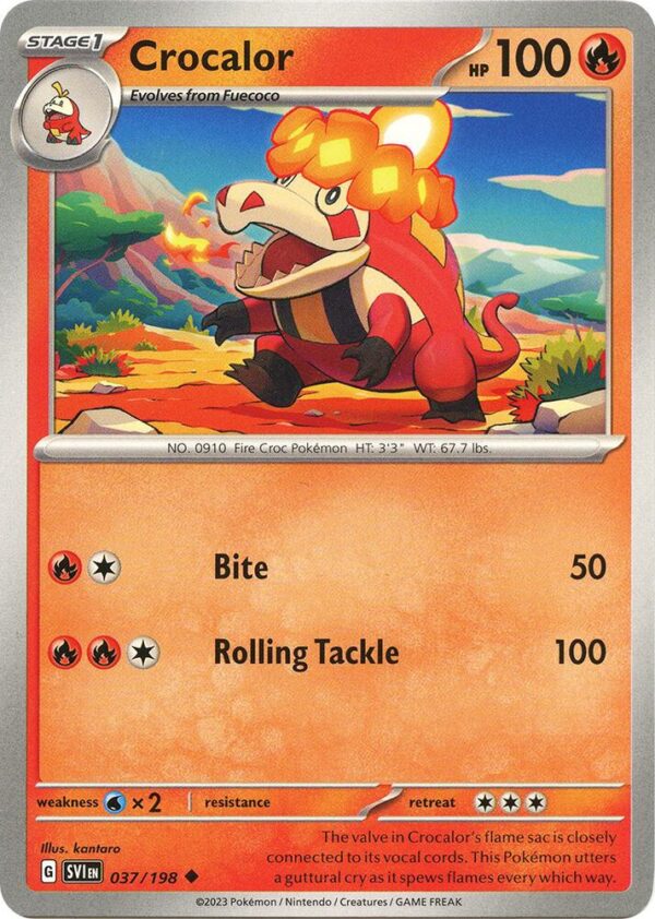 Crocalor 037/198 Normal SV01: Scarlet & Violet Base Set Crocalor 037/198 Normal SV01: Scarlet & Violet Base Set