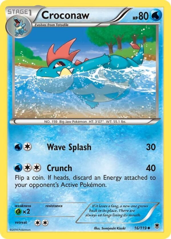 Croconaw 16/119 Reverse Holofoil XY – Phantom Forces