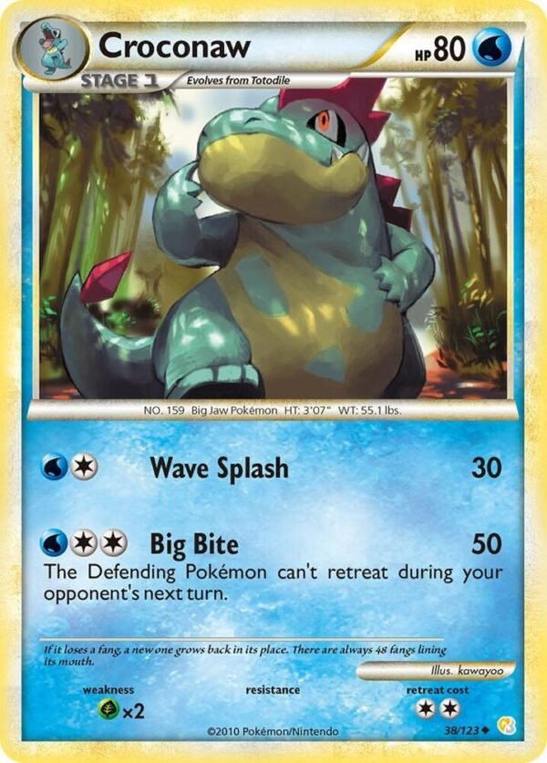Croconaw 38/123 Normal HeartGold SoulSilver Croconaw 38/123 Normal HeartGold SoulSilver