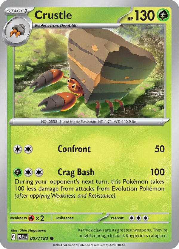 Crustle 007/182 Reverse Holofoil SV04: Paradox Rift