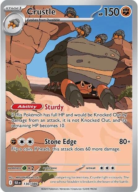 Crustle 130/086 Holofoil SV: Black Bolt