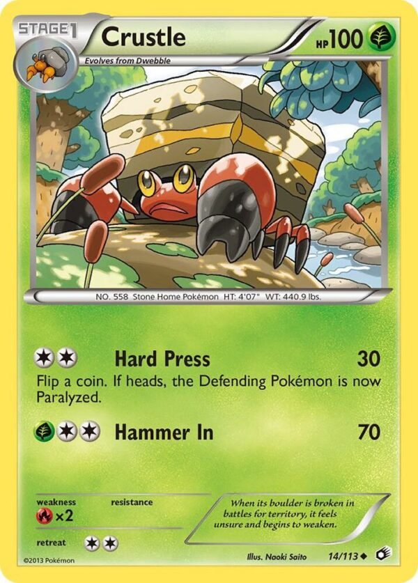 Crustle 14/113 Reverse Holofoil Legendary Treasures Crustle 14/113 Reverse Holofoil Legendary Treasures