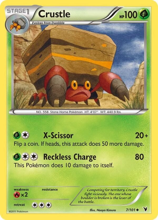 Crustle 7/101 Reverse Holofoil Noble Victories