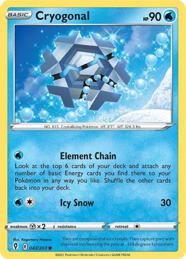 Cryogonal 043/203 Normal SWSH07: Evolving Skies