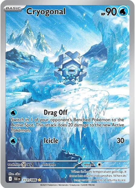 Cryogonal 111/086 Holofoil SV: Black Bolt