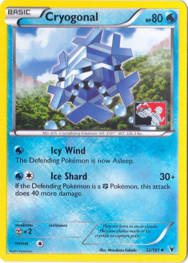 Cryogonal 32/101 (League Promo) 032/101 Reverse Holofoil League & Championship Cards Cryogonal 32/101 (League Promo) 032/101 Reverse Holofoil League & Championship Cards