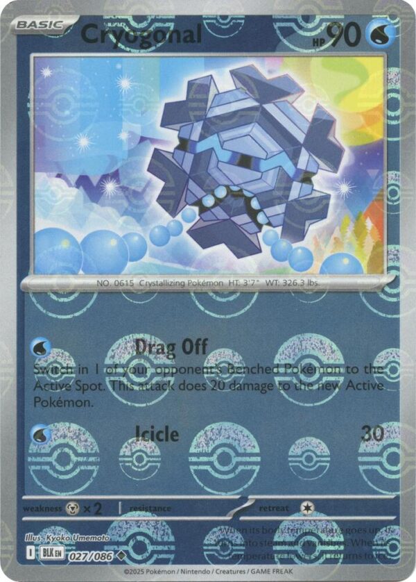 Cryogonal (Poke Ball Pattern) 027/086 Holofoil SV: Black Bolt