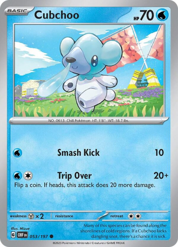 Cubchoo 053/197 Reverse Holofoil SV03: Obsidian Flames