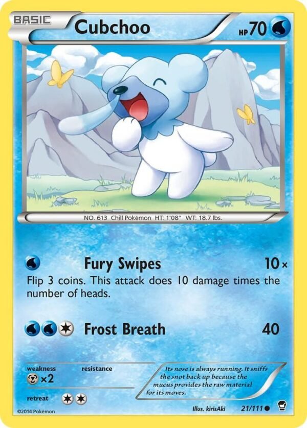 Cubchoo 21/111 Reverse Holofoil XY – Furious Fists Cubchoo 21/111 Reverse Holofoil XY – Furious Fists