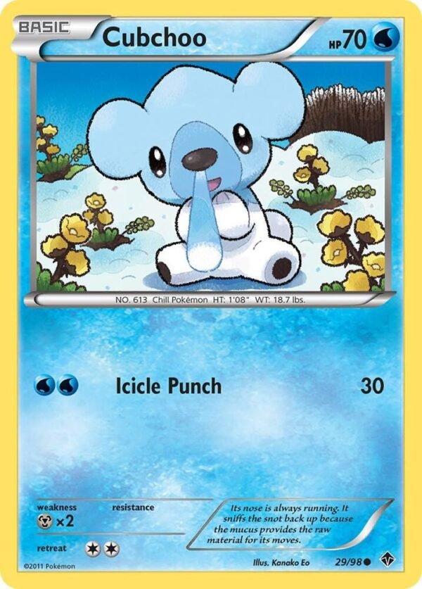 Cubchoo (29) 29/98 Reverse Holofoil Emerging Powers