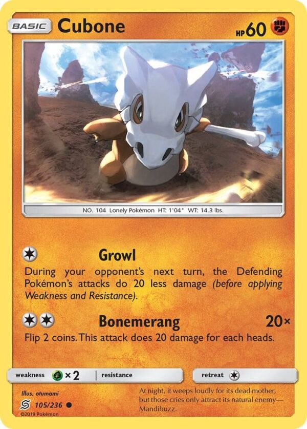 Cubone 105/236 Normal SM – Unified Minds