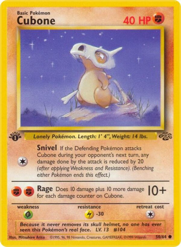 Cubone 50/64 1st Edition Jungle Cubone 50/64 1st Edition Jungle