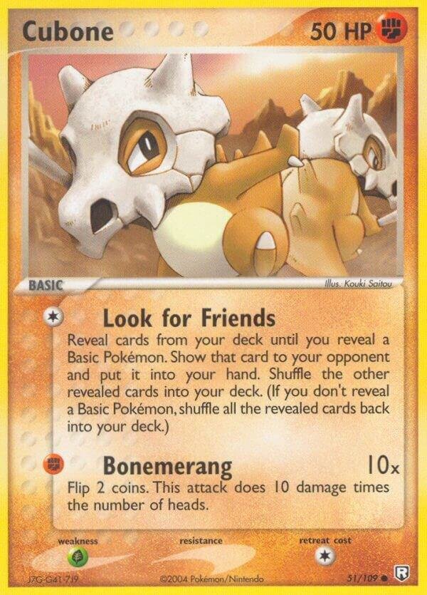 Cubone 51/109 Normal Team Rocket Returns Cubone 51/109 Normal Team Rocket Returns
