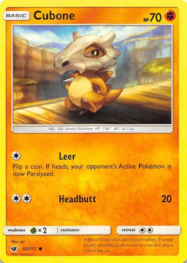 Cubone 52/111 Normal SM – Crimson Invasion
