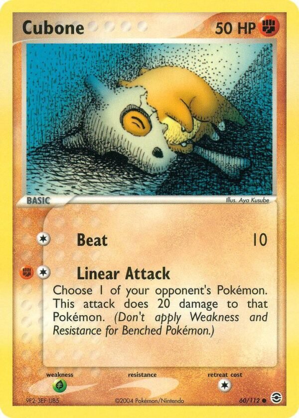 Cubone 60/112 Reverse Holofoil FireRed & LeafGreen