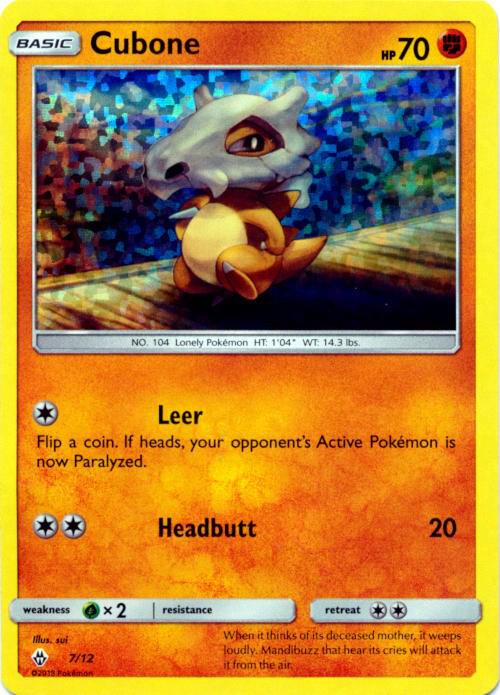Cubone 7/12 007/012 Holofoil McDonald’s Promos 2018