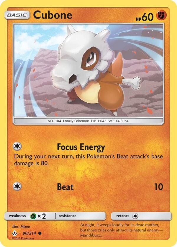 Cubone 90/214 Normal SM – Unbroken Bonds Cubone 90/214 Normal SM – Unbroken Bonds