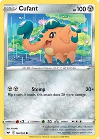 Cufant | 136/202 | Reverse Holofoil | SWSH01: Sword & Shield Base Set