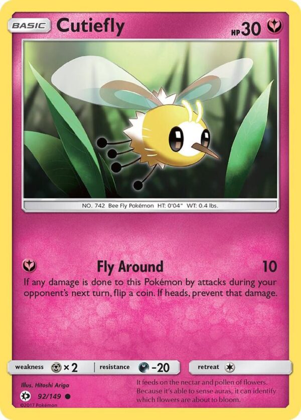 Cutiefly 92/149 Normal SM Base Set