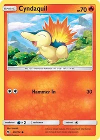 Cyndaquil (40) | 40/214 | Reverse Holofoil | SM - Lost Thunder