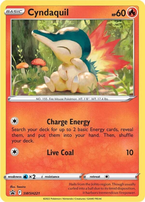 Cyndaquil SWSH221 Holofoil SWSH: Sword & Shield Promo Cards Cyndaquil SWSH221 Holofoil SWSH: Sword & Shield Promo Cards