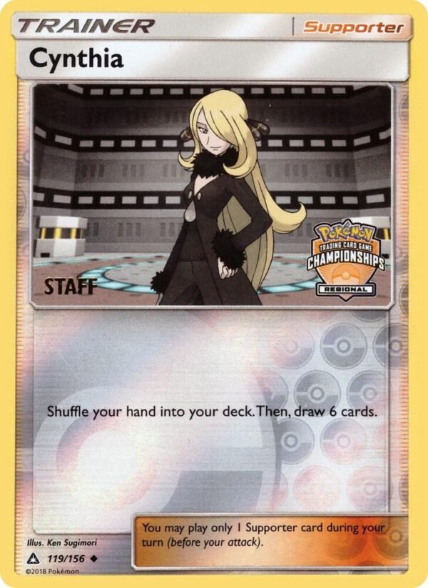 Cynthia 119/156 (Regional Championships) [Staff] Reverse Holofoil League & Championship Cards