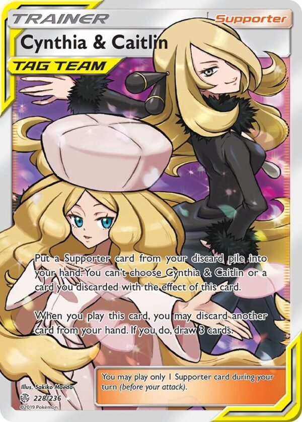 Cynthia & Caitlin (Full Art) 228/236 Holofoil SM – Cosmic Eclipse Cynthia & Caitlin (Full Art) 228/236 Holofoil SM – Cosmic Eclipse