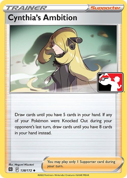 Cynthia’s Ambition 138/172 Normal Prize Pack Series Cards