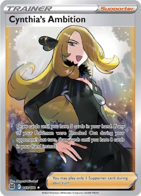 Cynthia’s Ambition (Full Art) 169/172 Holofoil SWSH09: Brilliant Stars