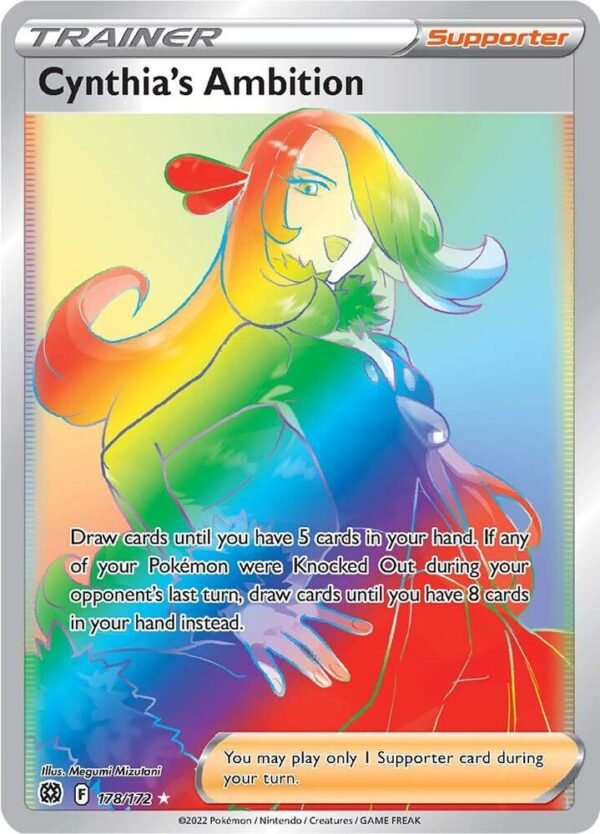 Cynthia’s Ambition (Secret) 178/172 Holofoil SWSH09: Brilliant Stars