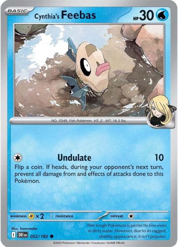 Cynthia’s Feebas 052/182 Reverse Holofoil SV10: Destined Rivals
