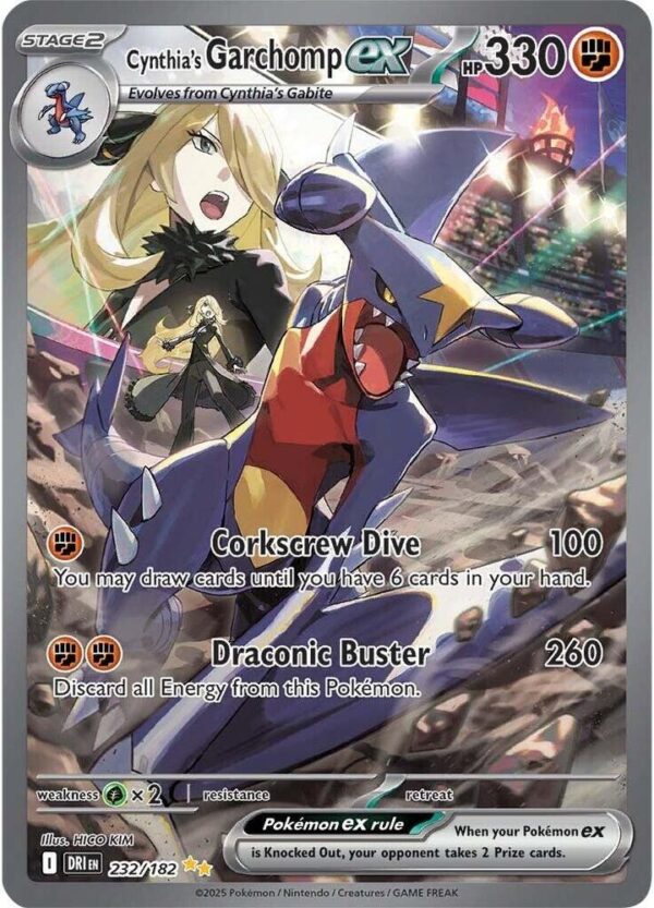 Cynthia’s Garchomp ex 232/182 Holofoil SV10: Destined Rivals