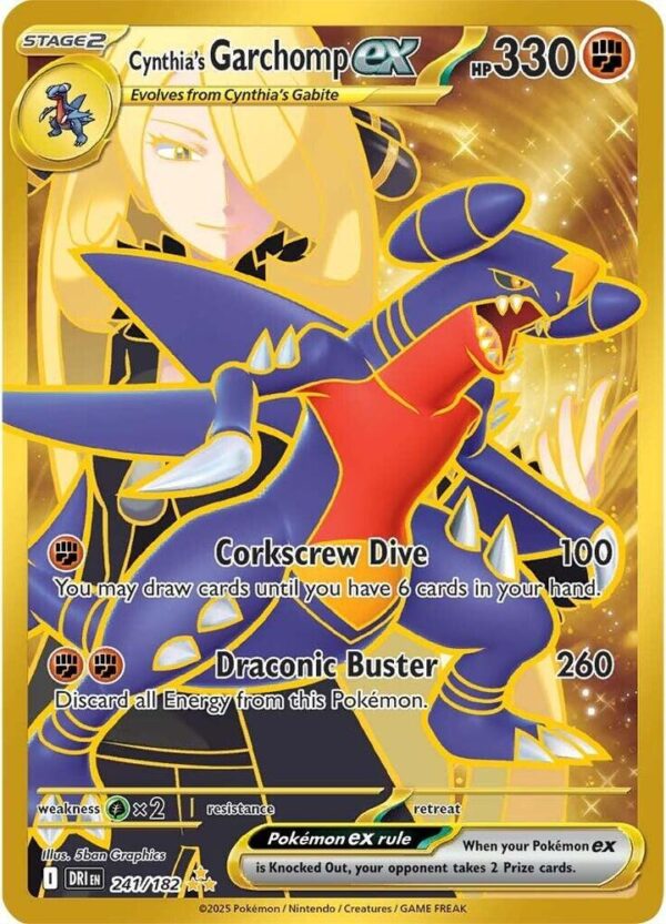 Cynthia’s Garchomp ex 241/182 Holofoil SV10: Destined Rivals Cynthia’s Garchomp ex 241/182 Holofoil SV10: Destined Rivals