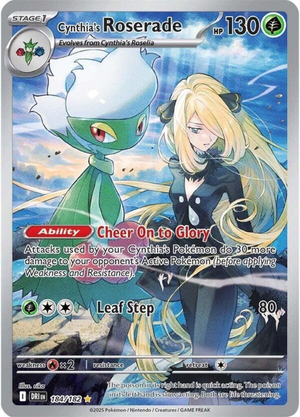 Cynthia’s Roserade 184/182 Holofoil SV10: Destined Rivals