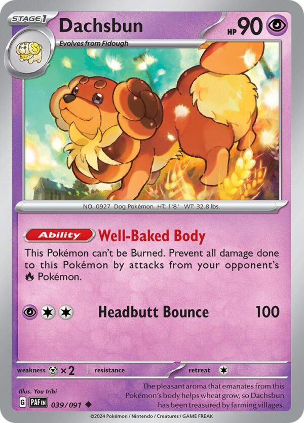 Dachsbun 039/091 Reverse Holofoil SV: Paldean Fates