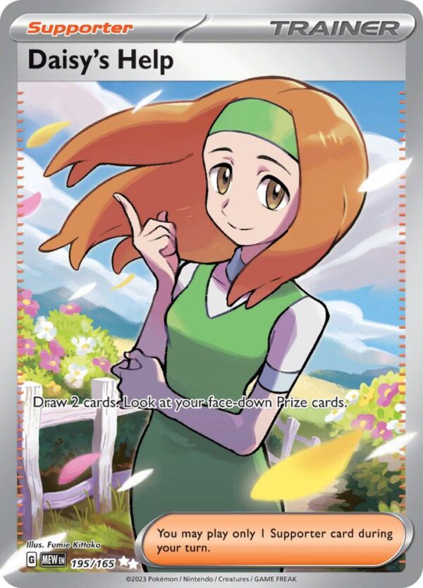 Daisy’s Help 195/165 Holofoil SV: Scarlet & Violet 151 Daisy’s Help 195/165 Holofoil SV: Scarlet & Violet 151