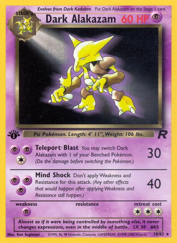 Dark Alakazam (18) 18/82 1st Edition Team Rocket