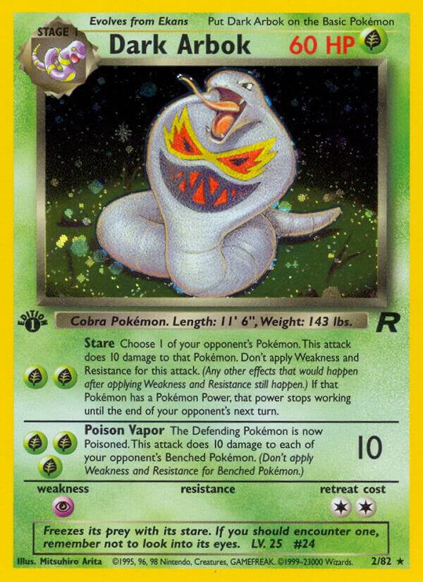 Dark Arbok (2) 02/82 Unlimited Holofoil Team Rocket
